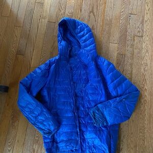 Vibrant Blue Hooded Puffer Jacket